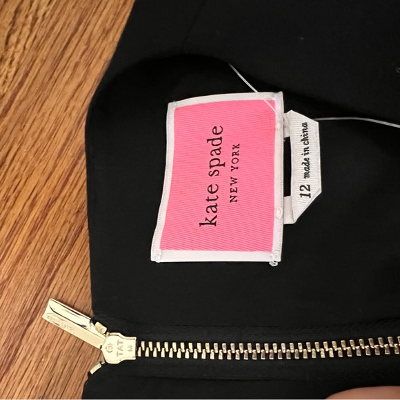Kate Spade Black Dress with White Bow Belt NWT - Picture 8 of 10